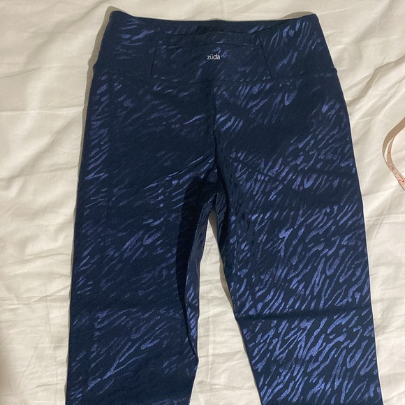 Zuda Z Stretch Foil Printed High Waisted Legging Dark Navy - Picture 6 of 8